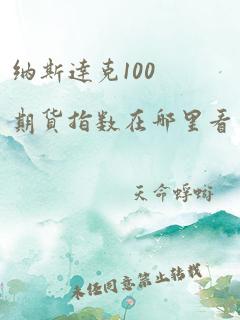 纳斯达克100期货指数在哪里看