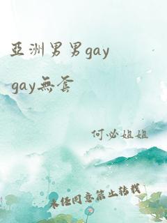 亚洲男男gay gay无套