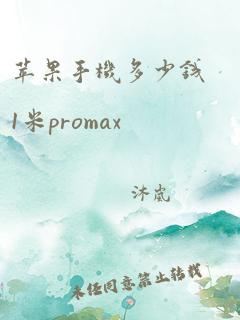 苹果手机多少钱1米promax