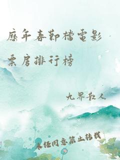 历年春节档电影票房排行榜