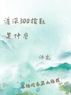 沪深300指数 是什么