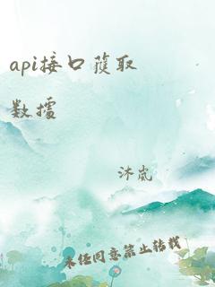 api接口获取数据