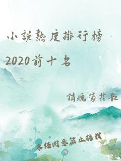 小说热度排行榜2020前十名