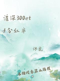 沪深300etf分红率