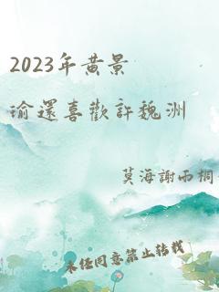 2023年黄景瑜还喜欢许魏洲