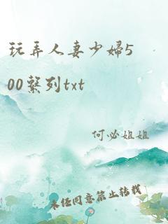 玩弄人妻少妇500系列txt