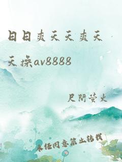 日日爽天天爽天天操av8888