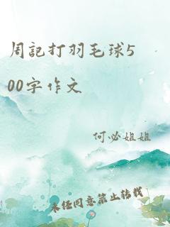 周记打羽毛球500字作文