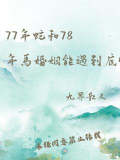 77年蛇和78年马婚姻能过到底吗