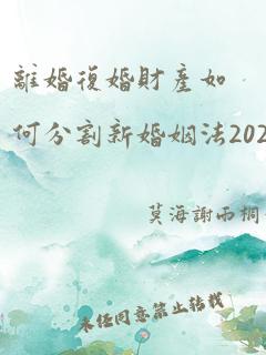 离婚复婚财产如何分割新婚姻法2023