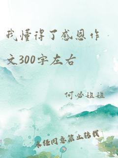 我懂得了感恩作文300字左右