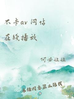 不卡av 网站在线播放