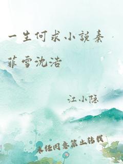 一生何求小说秦菲雪沈浩