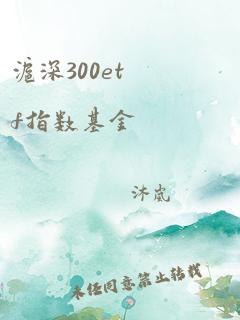 沪深300etf指数基金