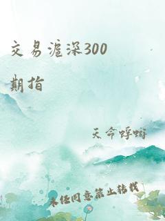 交易沪深300期指