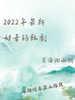 2022年最新好看的韩剧