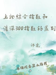 上证综合指数和沪深300指数的区别