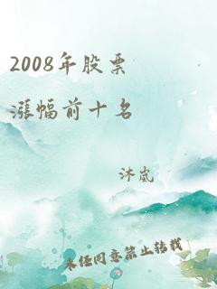 2008年股票涨幅前十名