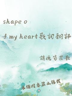 shape of my heart歌词翻译