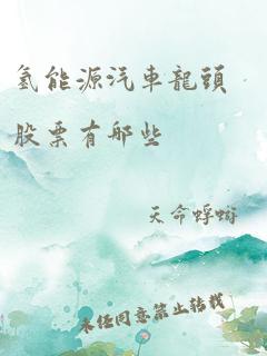 氢能源汽车龙头股票有哪些