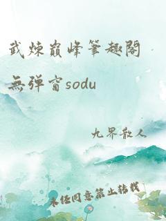 武炼巅峰笔趣阁无弹窗sodu