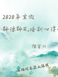 2020年寒假师德师风培训心得体会