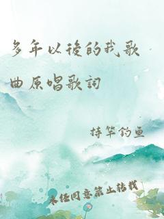 多年以后的我歌曲原唱歌词