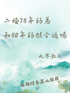 二婚78年的马和80年的猴合适吗