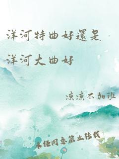 洋河特曲好还是洋河大曲好