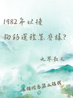 1982年以后狗的运程怎么样?