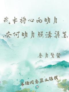 我本将心向明月,奈何明月照沟渠怎么回复