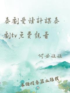 泰剧爱情计谋泰剧tv免费观看