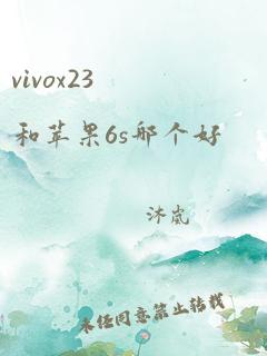 vivox23和苹果6s哪个好