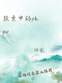 股票中的pb,pe