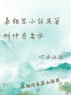 长相思小说原著叫什么名字